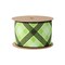 LaRibbons 2 1/2" Wired Ribbon | Black/White Bias Plaid on Green | 10 Yard Roll